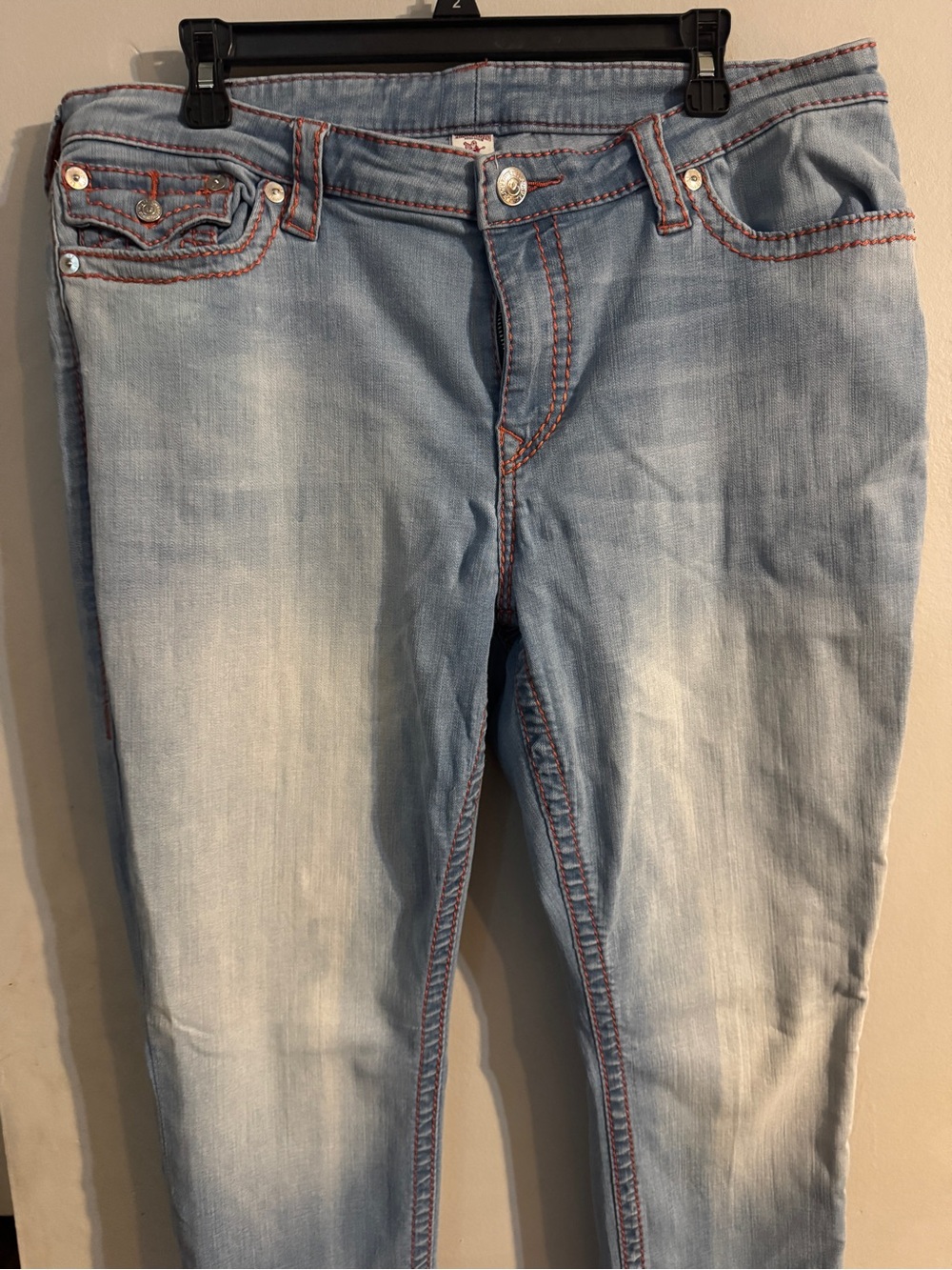 Vintage True Religion Ricky Super T Y2K Jeans Size 38x29  Light Wash Made in USA